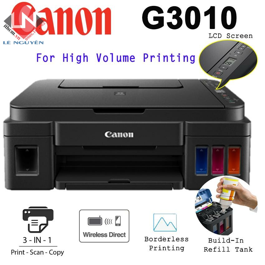 【Canon】 Dịch vụ nạp mực máy in Canon PIXMA G3010 – Dịch vụ tại nhà
