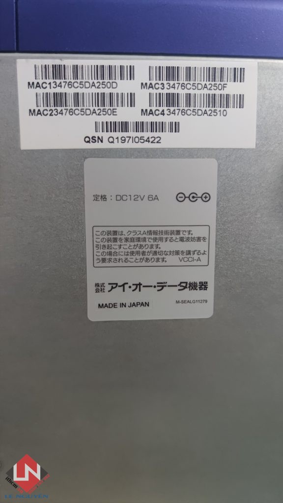 Nas IO-DATA N3160 Ram 4GB - 4 Bay HDD
