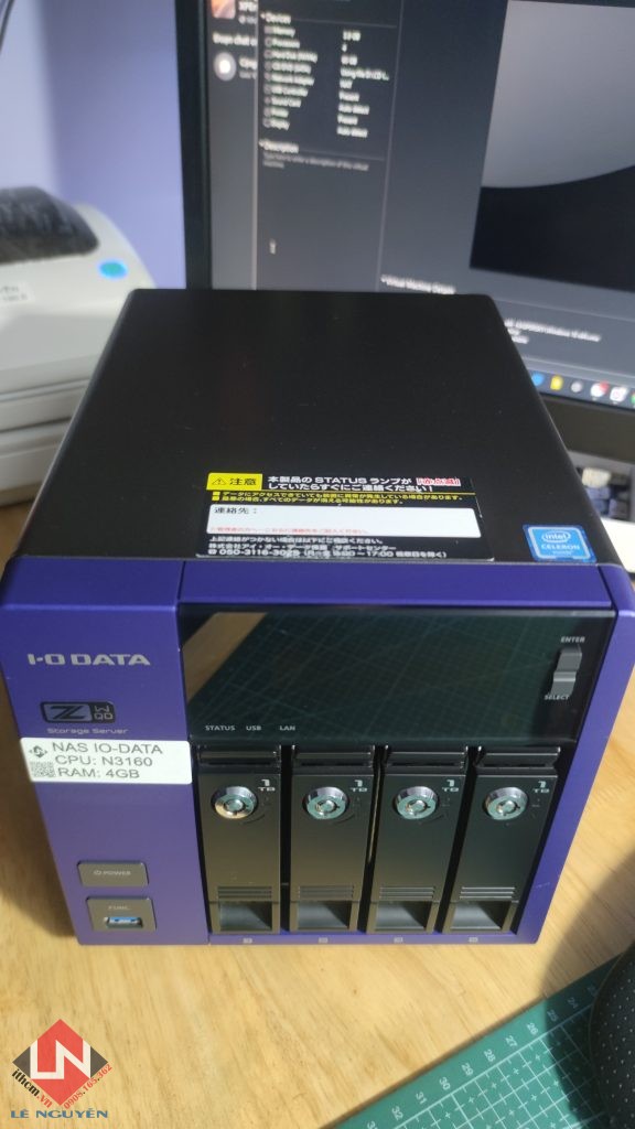 Nas IO-DATA N3160 Ram 4GB - 4 Bay HDD