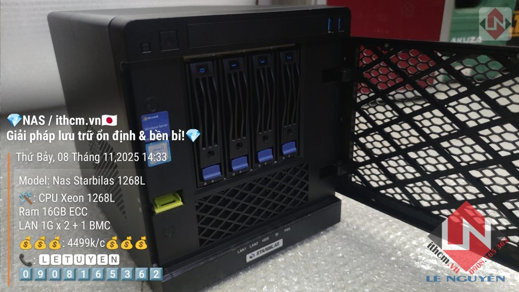 NAS STARBILAS E3-1268L 16Gb RAM chạy SYNOLOGY
