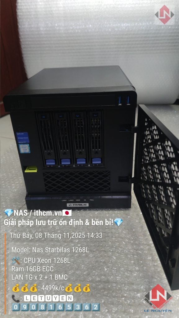 NAS STARBILAS E3-1268L 16Gb RAM chạy SYNOLOGY
