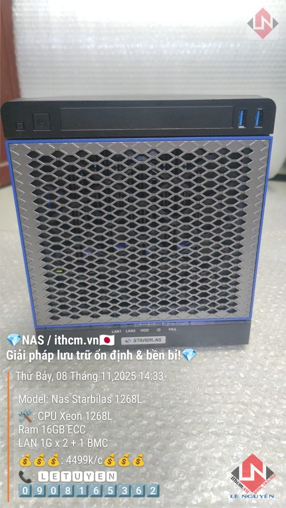 NAS STARBILAS E3-1268L 16Gb RAM chạy SYNOLOGY