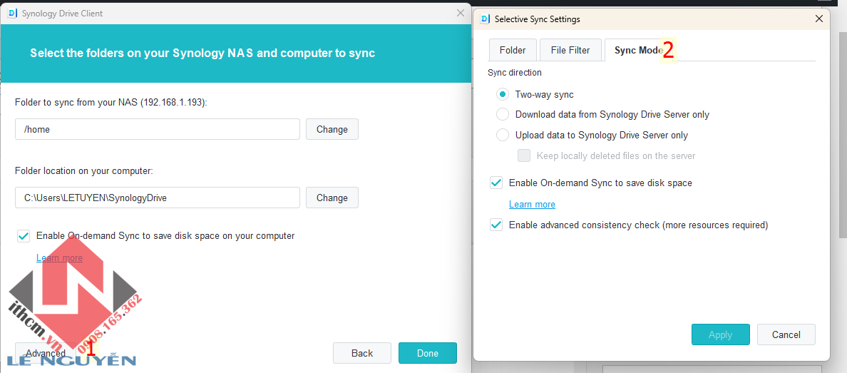 Hướng dẫn cài đặt sử dụng Synology Drive đồng bộ dữ liệu máy tính & điện thoại