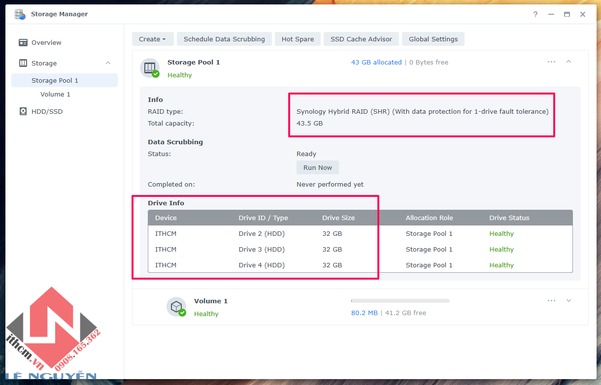 Hướng dẫn cấu hình khi lắp thêm ổ cứng thứ 2, 3, 4 vào NAS Synology/ Xpenology