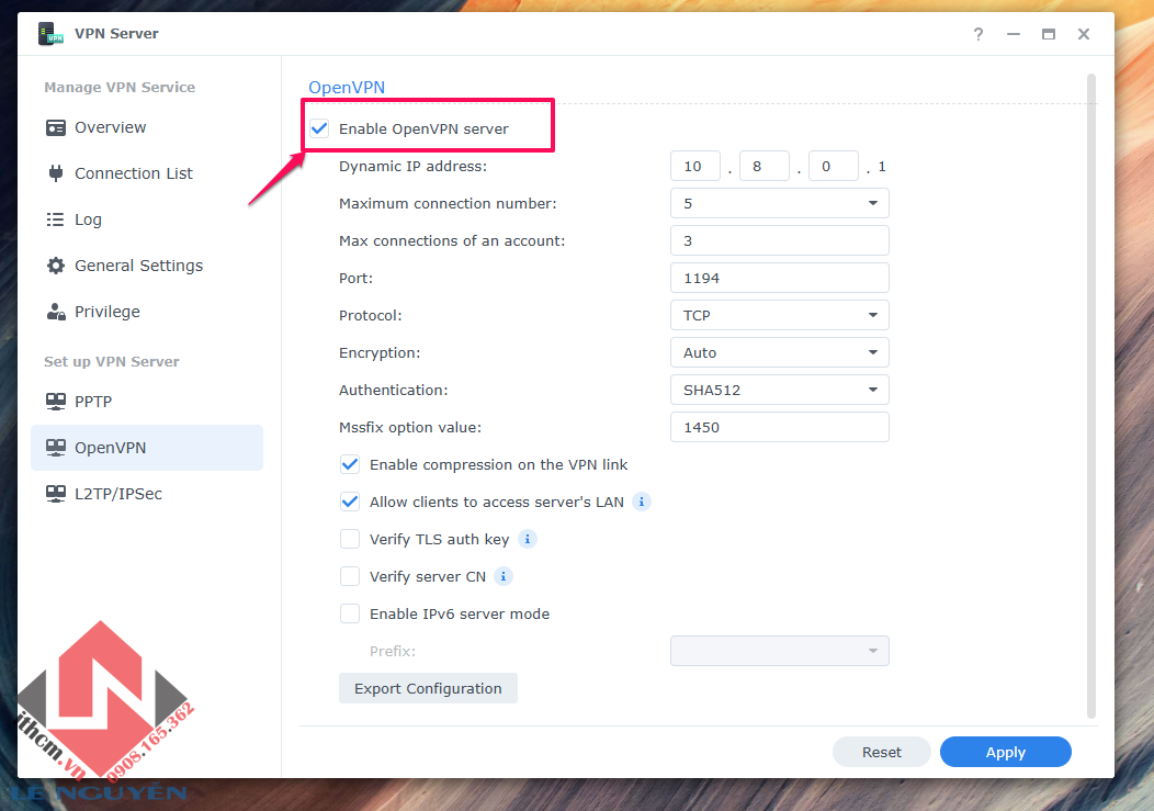 Hướng dẫn chi tiết cách cài đặt OpenVPN trên NAS Synology và cài đặt trên máy tính