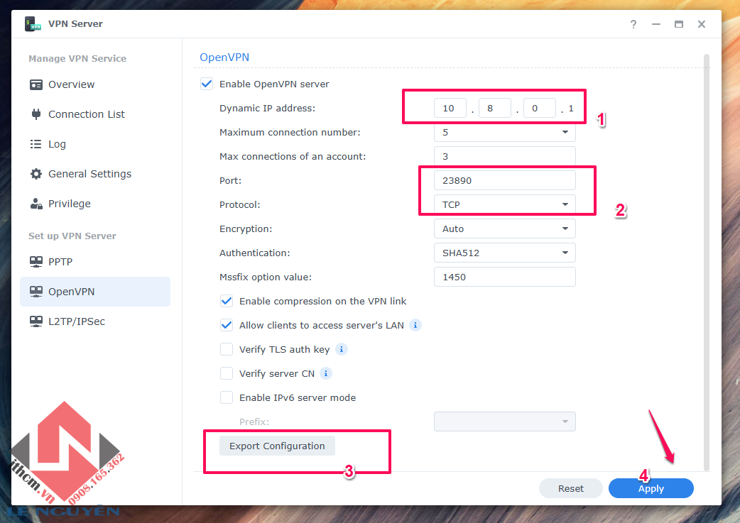 Hướng dẫn chi tiết cách cài đặt OpenVPN trên NAS Synology và cài đặt trên máy tính