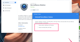 Hạ cấp Surveillance 9.2.2-11575 trên DSM 7.2.2-72608 thành Surveillance Station 9.2.0-11289