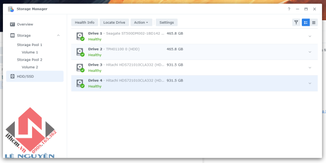 Hướng Dẫn Kiểm Tra SMART INFO HDD/SSD Trên NAS Synology/ Xpenology