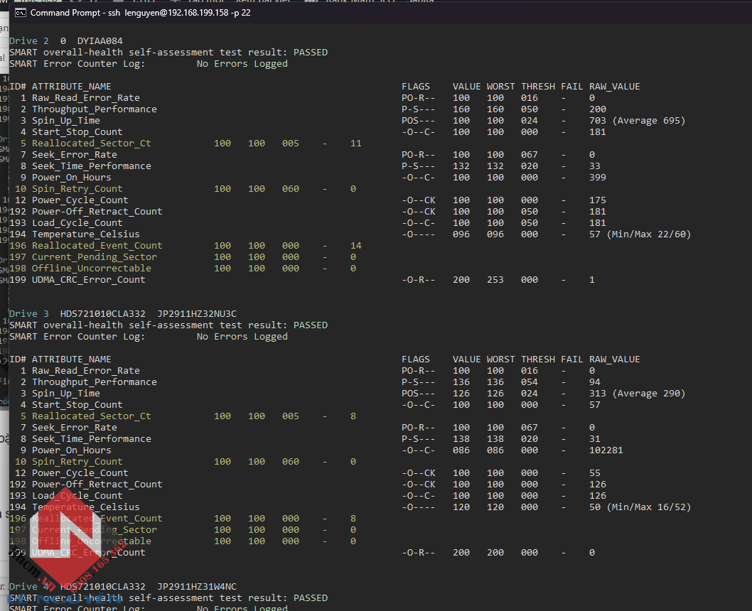 Hướng Dẫn Kiểm Tra SMART INFO HDD/SSD Trên NAS Synology/ Xpenology