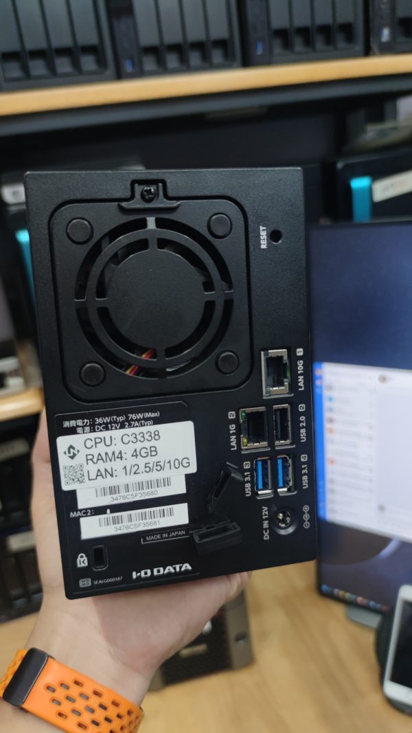 NAS Nhật IO-DATA C3338 10Gbe 2-Bay BLACK - Ảnh 4