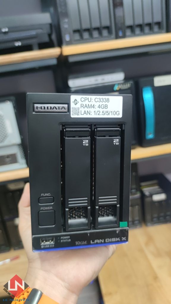 NAS Nhật IO-DATA C3338 10Gbe 2-Bay BLACK