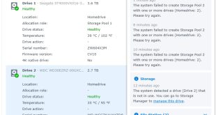 Cảnh báo và giải thích: Load Cycle Count, Park Head — vì sao Synology DSM không cho tạo Pool