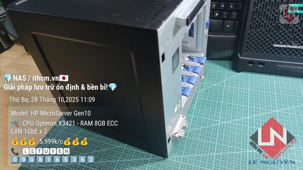 HP MicroServer Gen10 X3421 - NAS mini bền bỉ lý tưởng làm NAS tại nhà