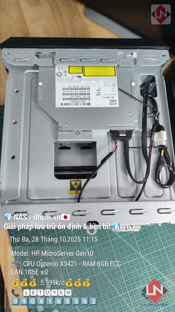 HP MicroServer Gen10 X3421 - NAS mini bền bỉ lý tưởng làm NAS tại nhà