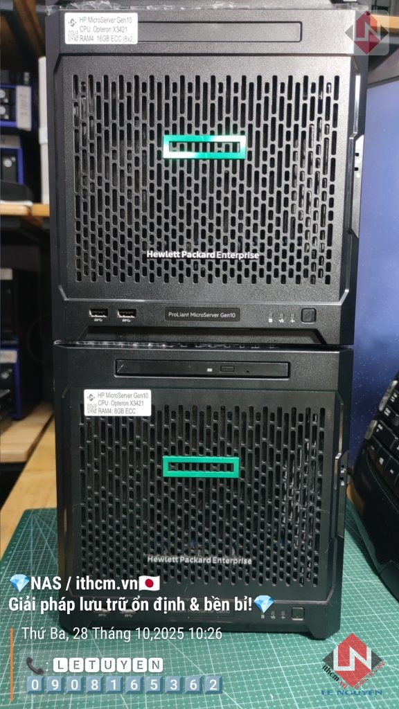 HP MicroServer Gen10 X3421 - NAS mini bền bỉ lý tưởng làm NAS tại nhà