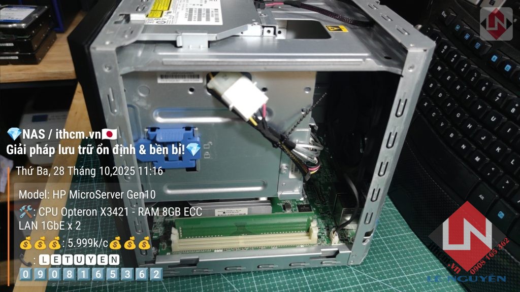 HP MicroServer Gen10 X3421 - NAS mini bền bỉ lý tưởng làm NAS tại nhà