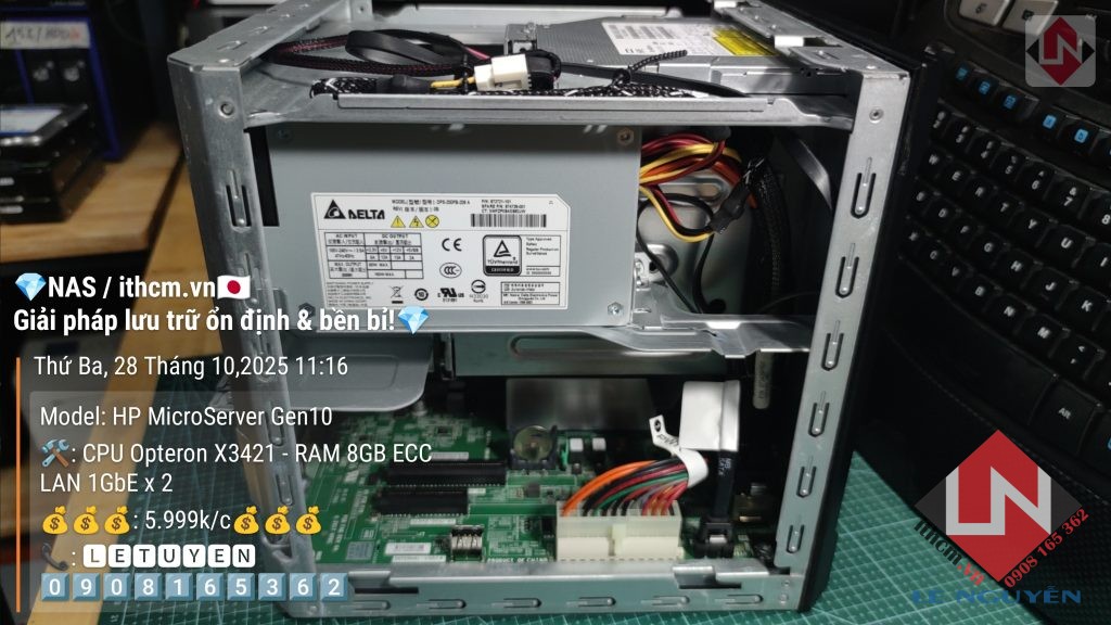 HP MicroServer Gen10 X3421 - NAS mini bền bỉ lý tưởng làm NAS tại nhà