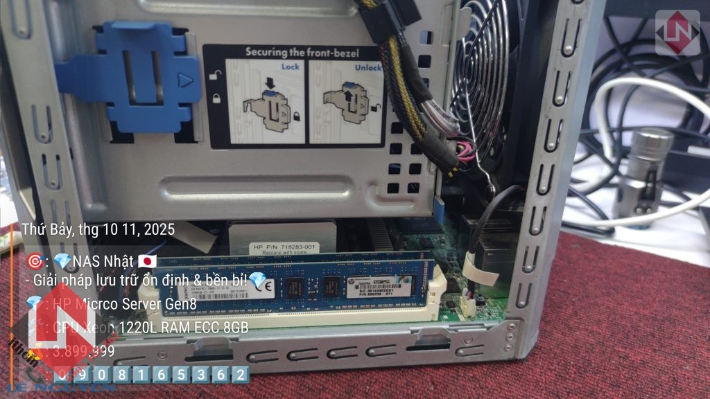 Hp Microserver Gen8 Xeon 1220L Mini Server chạy NAS OS