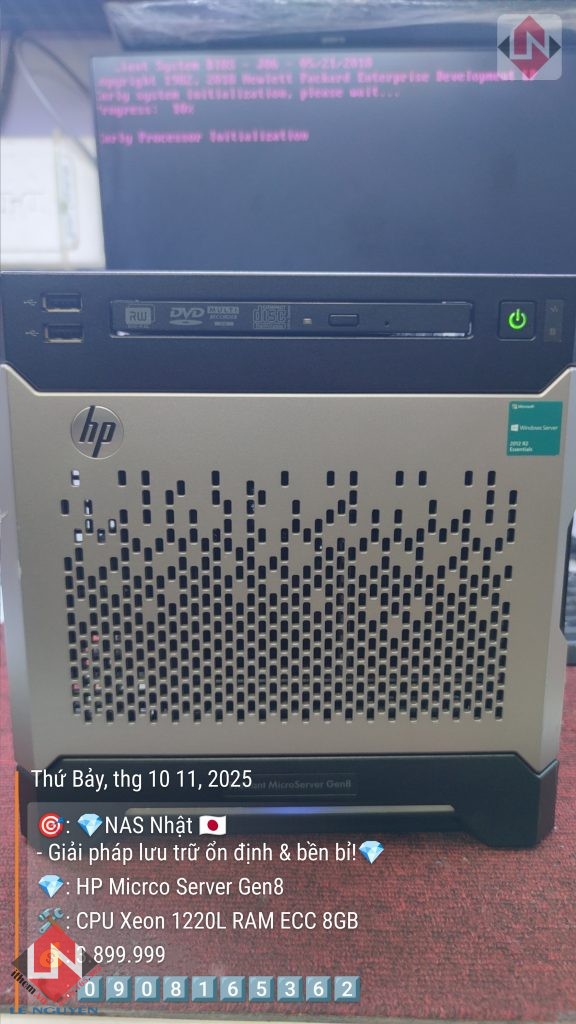 Hp Microserver Gen8 Xeon 1220L Mini Server chạy NAS OS