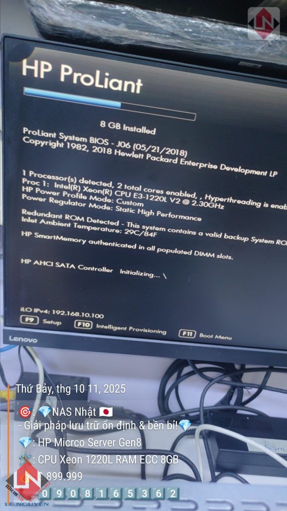 Hp Microserver Gen8 Xeon 1220L Mini Server chạy NAS OS