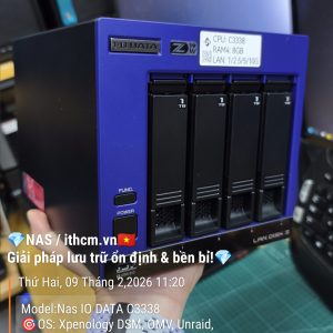 NAS IO-DATA C3338 10Gbe Blue chạy DSM SYNOLOGY