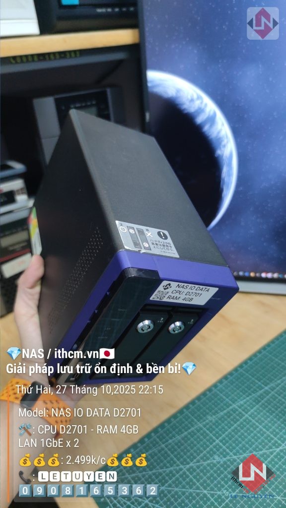 Nas IO DATA D2701 2-bay HDD chạy Xpenology