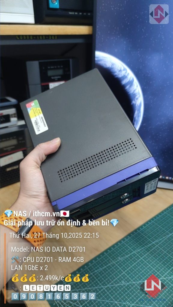 Nas IO DATA D2701 2-bay HDD chạy Xpenology