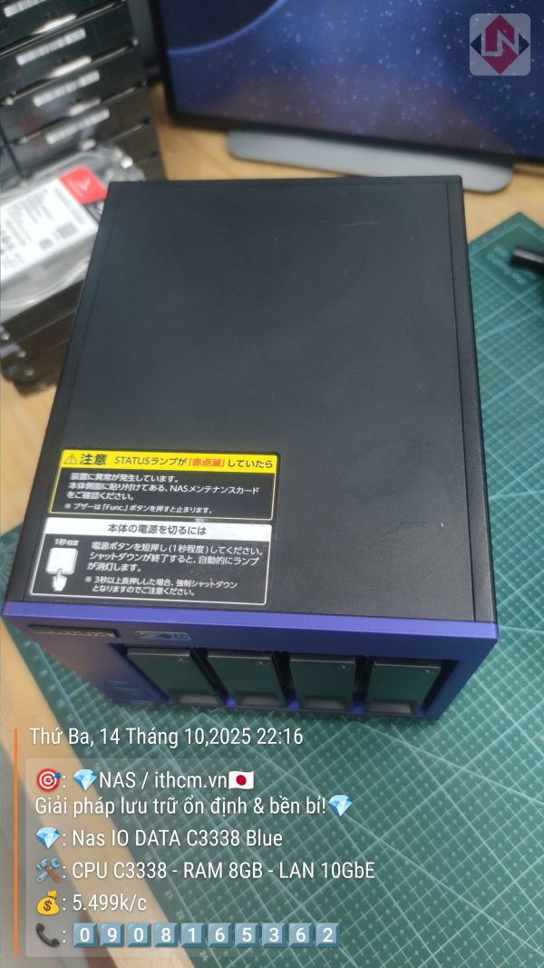 NAS IO-DATA C3338 10Gbe Blue chạy DSM SYNOLOGY - Ảnh 8