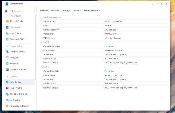 NAS IO-DATA C3338 10Gbe Blue chạy DSM SYNOLOGY - Ảnh 5