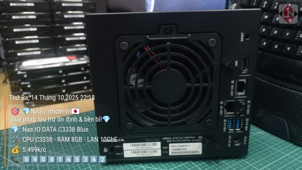 NAS IO-DATA C3338 10Gbe Blue chạy DSM SYNOLOGY - Ảnh 7