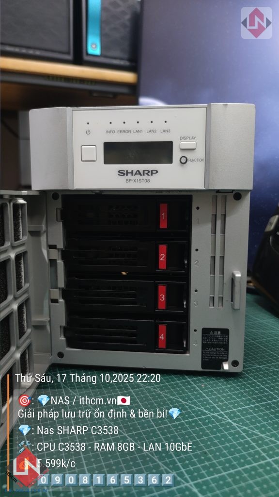 NAS SHARP C3538 10GbE – ngon bổ rẻ, tiết kiệm điện, chạy mượt DSM Xpenology