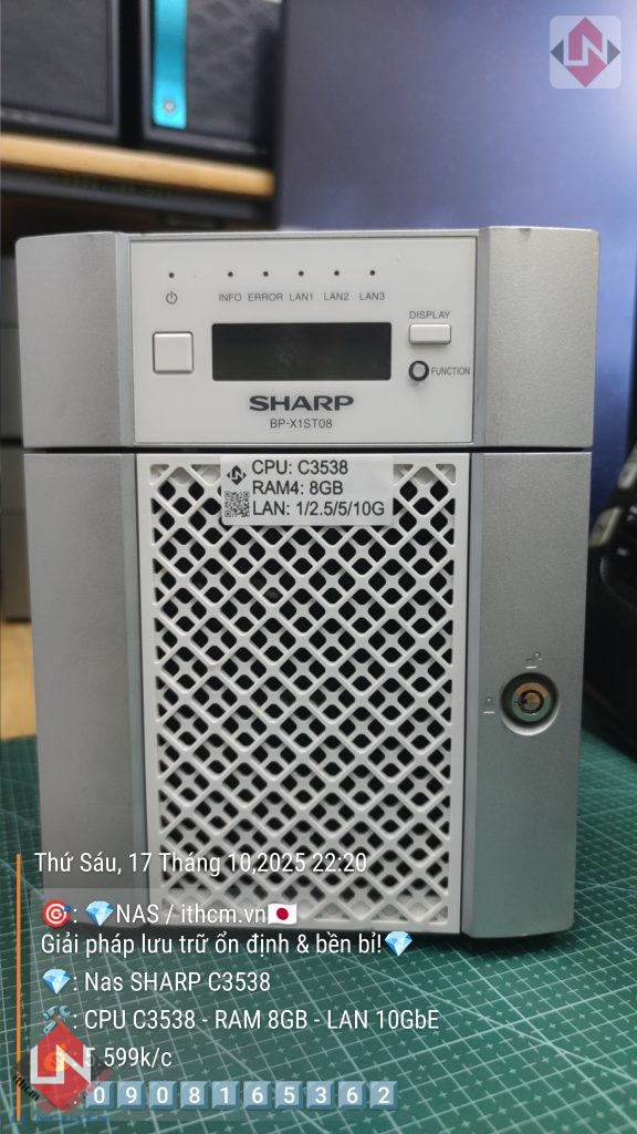 NAS SHARP C3538 10GbE – ngon bổ rẻ, tiết kiệm điện, chạy mượt DSM Xpenology