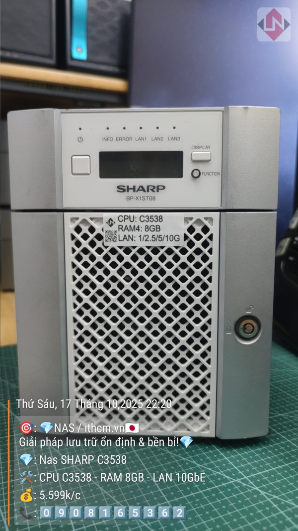 NAS SHARP C3538 10GbE – ngon bổ rẻ, tiết kiệm điện, chạy mượt DSM Xpenology