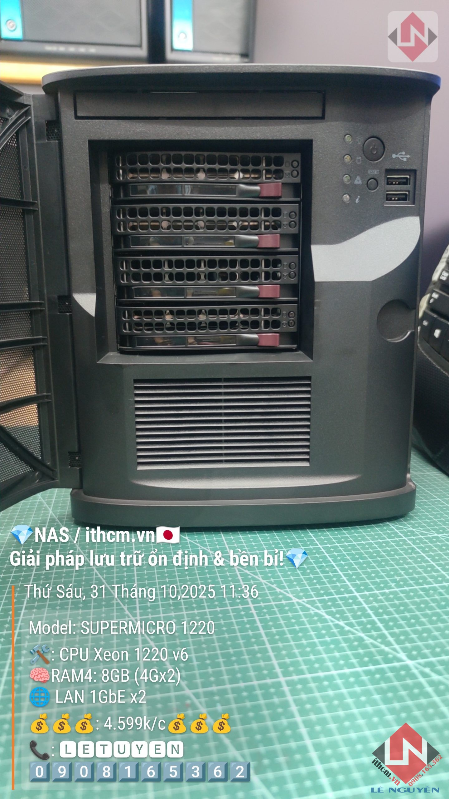 NAS SuperMicro 1220v6 - Giải pháp NAS mạnh mẽ, tiết kiệm điện chạy Xpenology 7 NAS SuperMicro 1220v6 - Giải pháp NAS mạnh mẽ, tiết kiệm điện chạy Xpenology - Ảnh 7