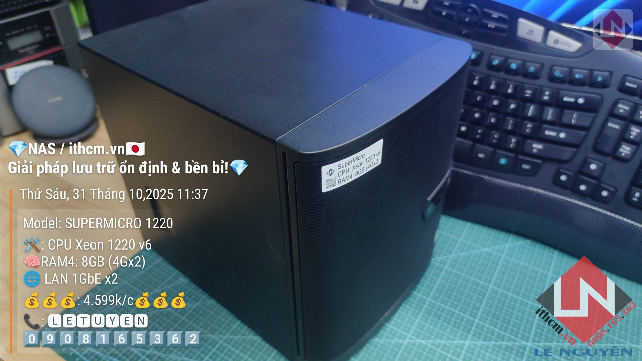 NAS SuperMicro 1220v6 - Giải pháp NAS mạnh mẽ, tiết kiệm điện chạy Xpenology 1 NAS SuperMicro 1220v6 - Giải pháp NAS mạnh mẽ, tiết kiệm điện chạy Xpenology