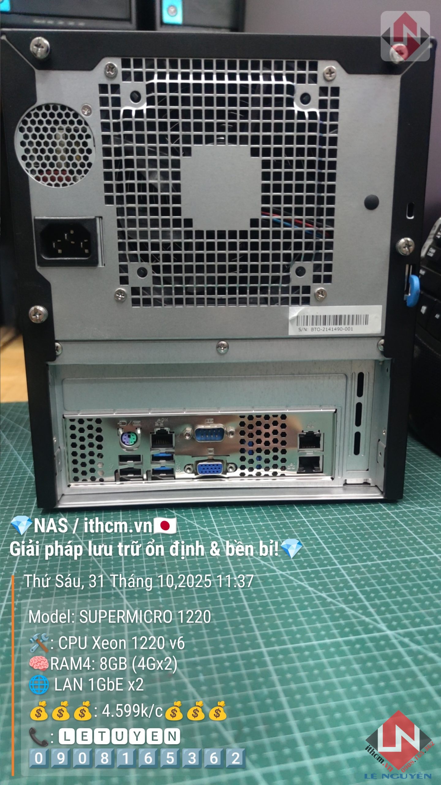 NAS SuperMicro 1220v6 - Giải pháp NAS mạnh mẽ, tiết kiệm điện chạy Xpenology 4 NAS SuperMicro 1220v6 - Giải pháp NAS mạnh mẽ, tiết kiệm điện chạy Xpenology - Ảnh 4