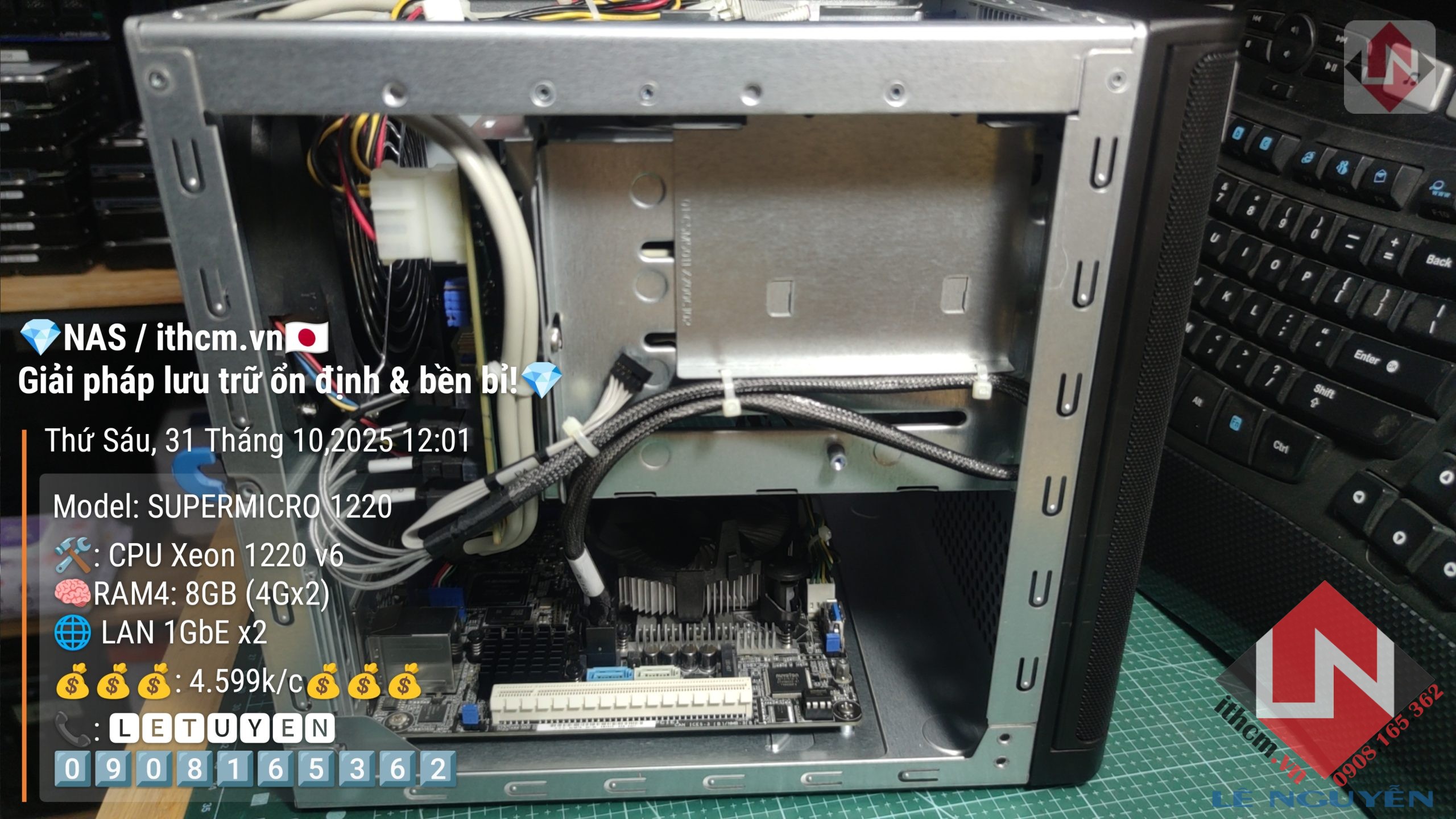 NAS SuperMicro 1220v6 - Giải pháp NAS mạnh mẽ, tiết kiệm điện chạy Xpenology 3 NAS SuperMicro 1220v6 - Giải pháp NAS mạnh mẽ, tiết kiệm điện chạy Xpenology - Ảnh 3