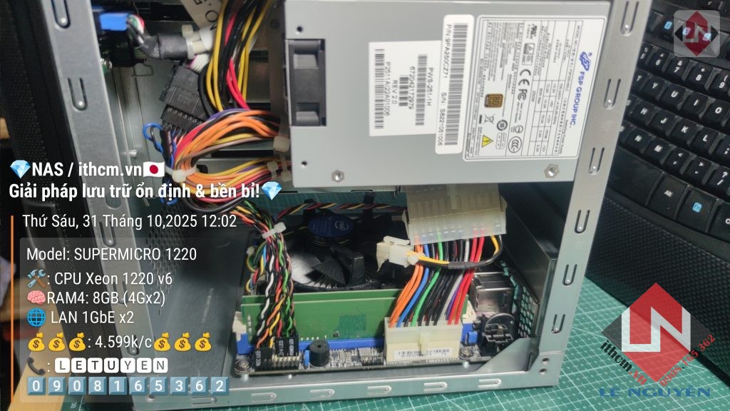 NAS SuperMicro 1220v6 - Giải pháp NAS mạnh mẽ, tiết kiệm điện chạy Xpenology