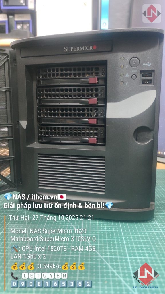 NAS SuperMicro 1820 Chạy Xpenology DSM Giải pháp NAS mini mạnh mẽ, tiết kiệm điện! 🔥 18 NAS SuperMicro 1820 Chạy Xpenology DSM Giải pháp NAS mini mạnh mẽ, tiết kiệm điện! 🔥