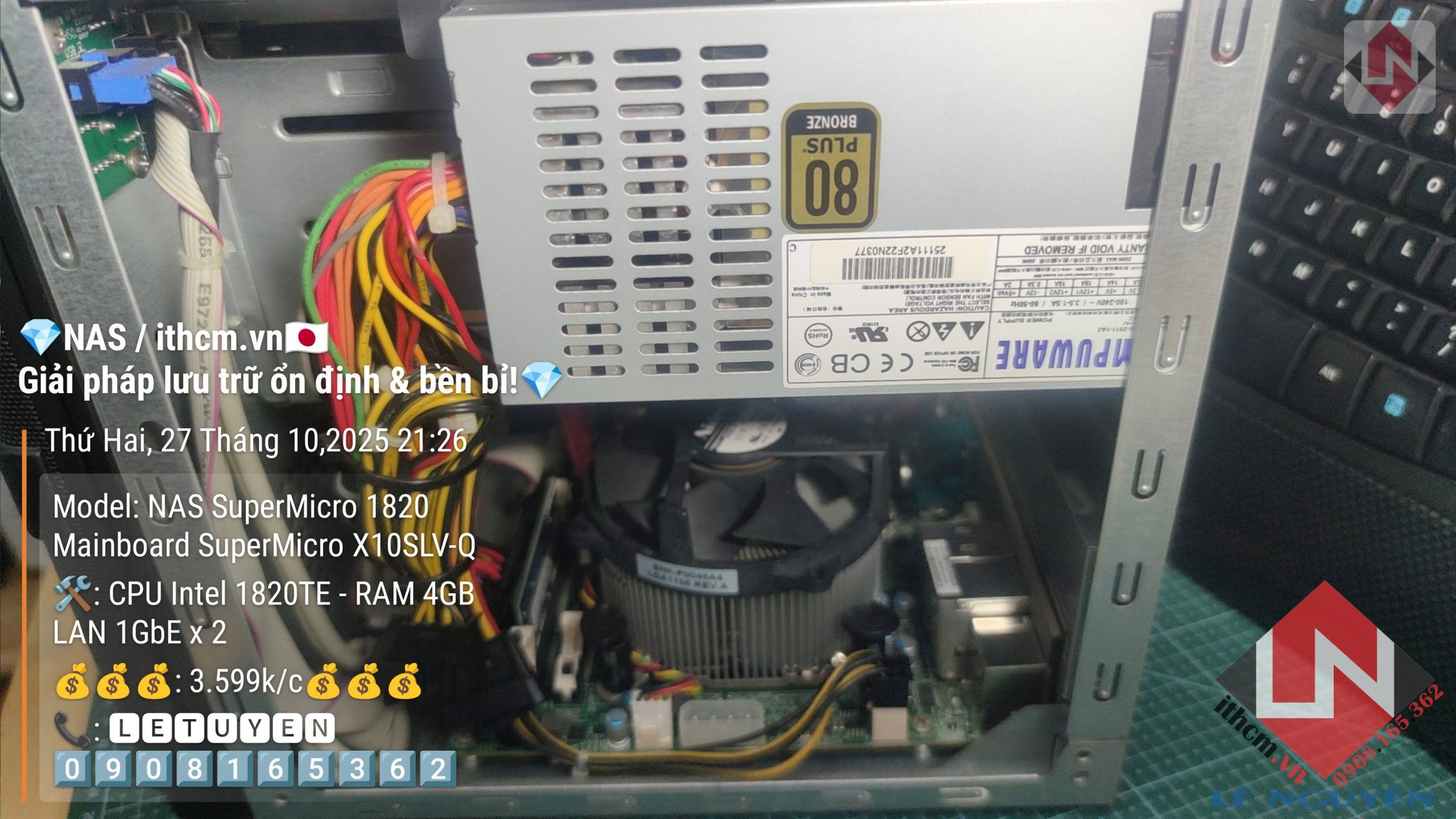 NAS SuperMicro 1820 Chạy Xpenology DSM Giải pháp NAS mini mạnh mẽ, tiết kiệm điện! 🔥 5 NAS SuperMicro 1820 Chạy Xpenology DSM Giải pháp NAS mini mạnh mẽ, tiết kiệm điện! 🔥 - Ảnh 5