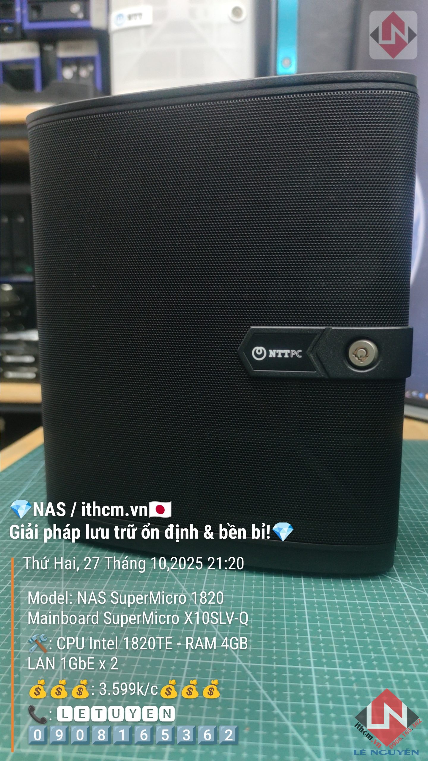 NAS SuperMicro 1820 Chạy Xpenology DSM Giải pháp NAS mini mạnh mẽ, tiết kiệm điện! 🔥 3 NAS SuperMicro 1820 Chạy Xpenology DSM Giải pháp NAS mini mạnh mẽ, tiết kiệm điện! 🔥 - Ảnh 3