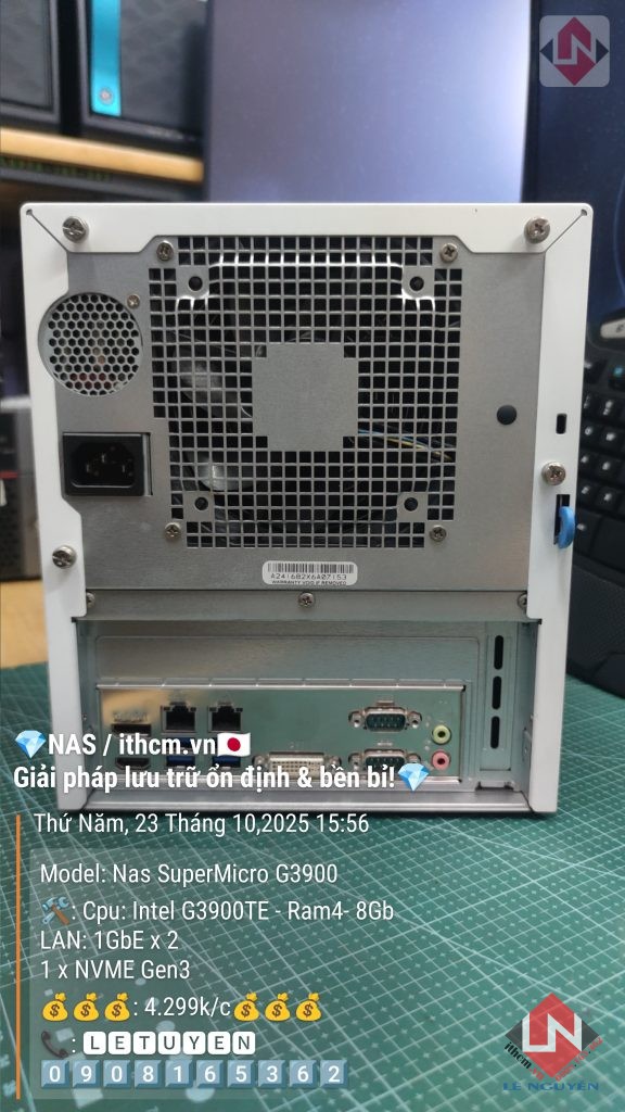NAS SuperMicro G3900 R4 8GB 4Bay chạy Xpenology DSM
