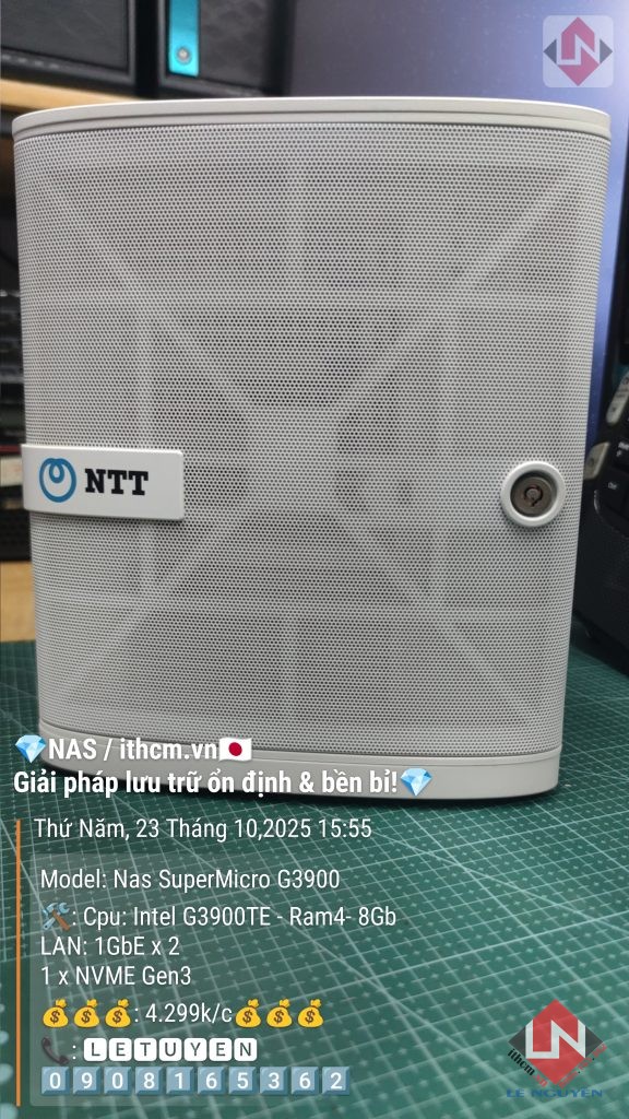 NAS SuperMicro G3900 R4 8GB 4Bay chạy Xpenology DSM