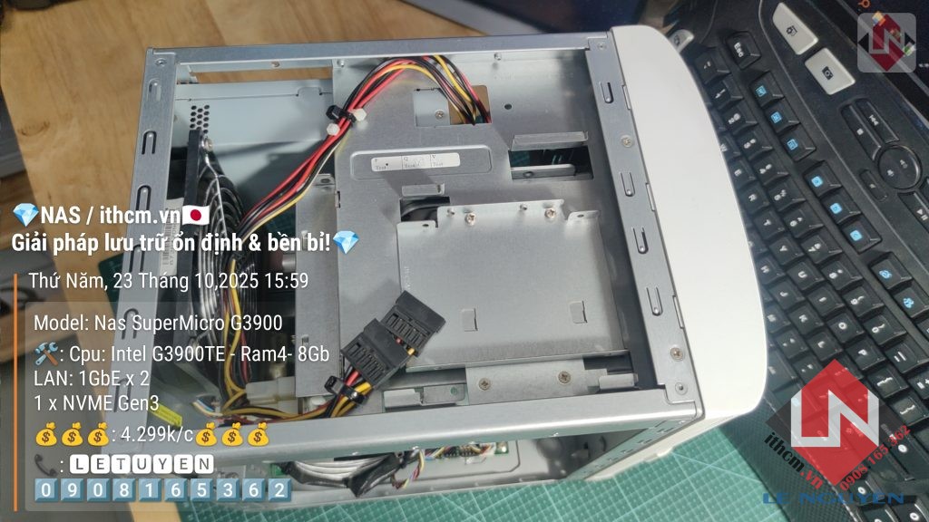 NAS SuperMicro G3900 R4 8GB 4Bay chạy Xpenology DSM