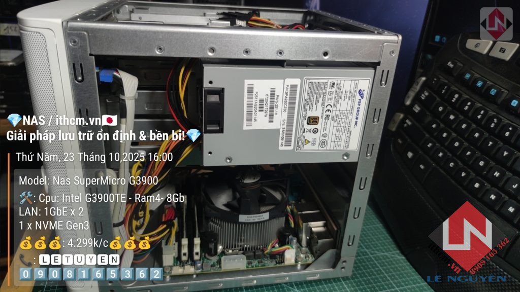 NAS SuperMicro G3900 R4 8GB 4Bay chạy Xpenology DSM