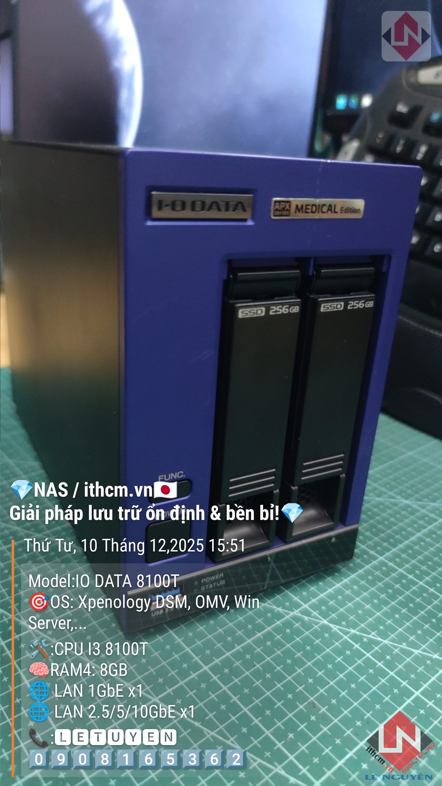 NAS IO DATA I3 8100T 2-BAY chạy OS DSM XPENOLOGY, Windows Server 8 NAS IO DATA I3 8100T 2-BAY chạy OS DSM XPENOLOGY, Windows Server - Ảnh 8