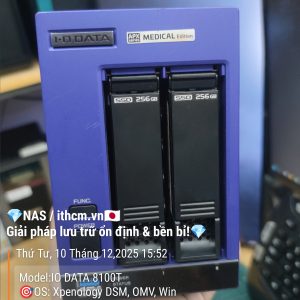 NAS IO DATA I3 8100T 2-BAY chạy OS DSM XPENOLOGY, Windows Server