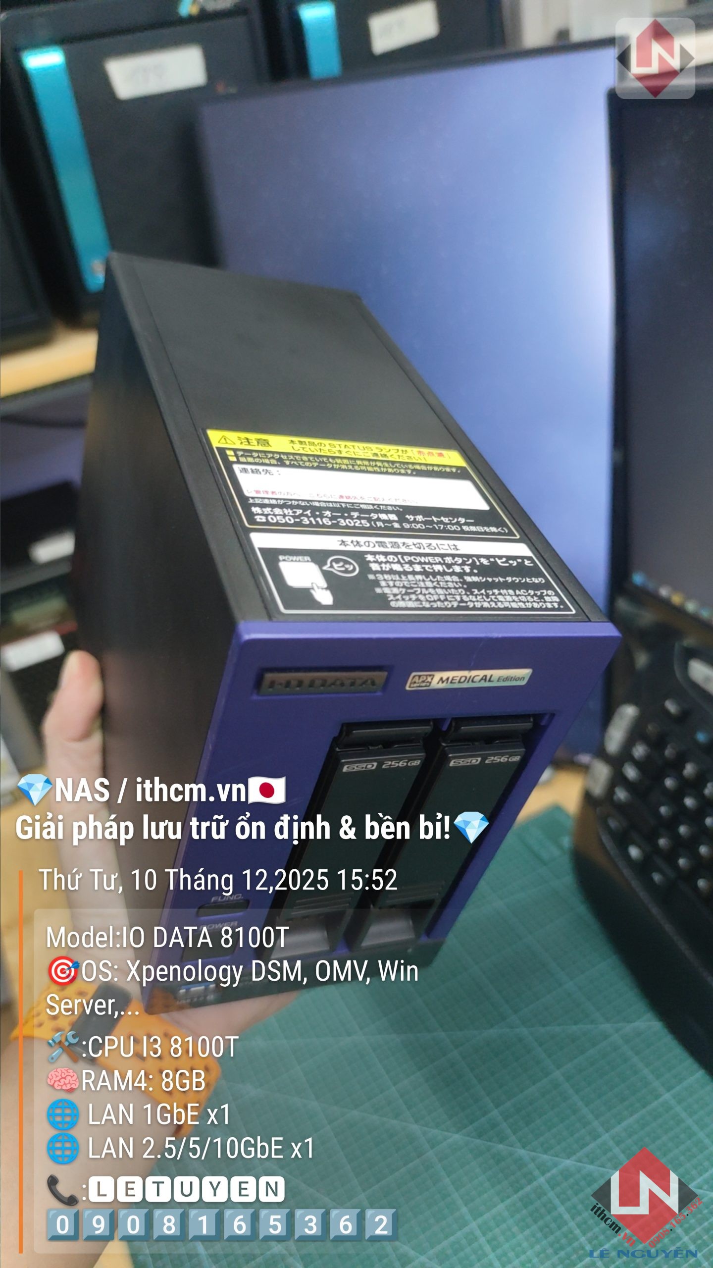 NAS IO DATA I3 8100T 2-BAY chạy OS DSM XPENOLOGY, Windows Server 4 NAS IO DATA I3 8100T 2-BAY chạy OS DSM XPENOLOGY, Windows Server - Ảnh 4