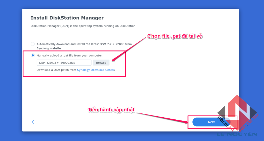 Xử lý & hỗ trợ AE Update lên DSM 7.3 bị mất kết nối đến NAS SYNOLOGY