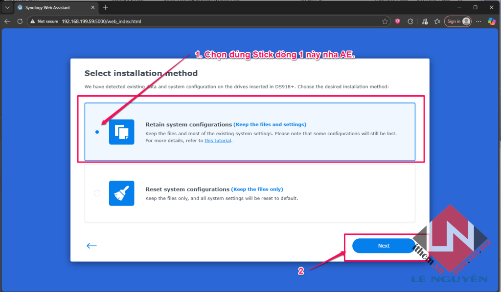 Xử lý & hỗ trợ AE Update lên DSM 7.3 bị mất kết nối đến NAS SYNOLOGY